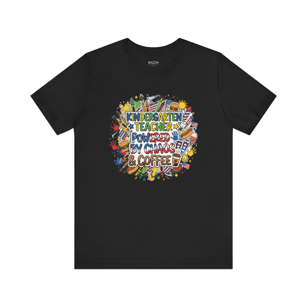 Kindergarten Teacher T-Shirt — Glitter, Glue and Full Volume — t-shirt design