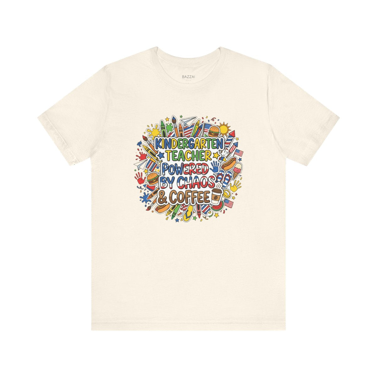 Kindergarten Teacher T-Shirt — Glitter, Glue and Full Volume — t-shirt design