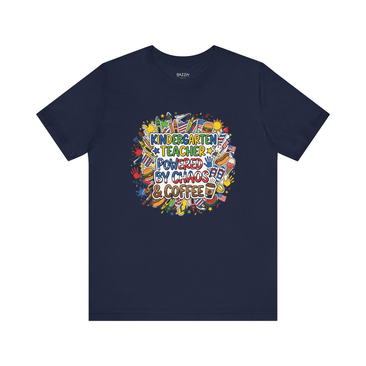 Kindergarten Teacher T-Shirt — Glitter, Glue and Full Volume — t-shirt design