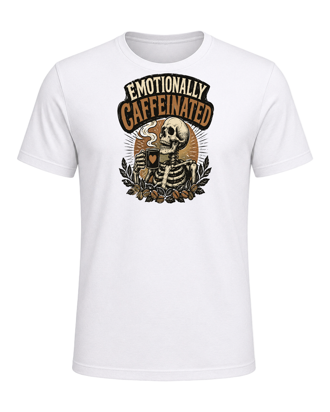 EMOTIONALLY CAFFEINATED — White