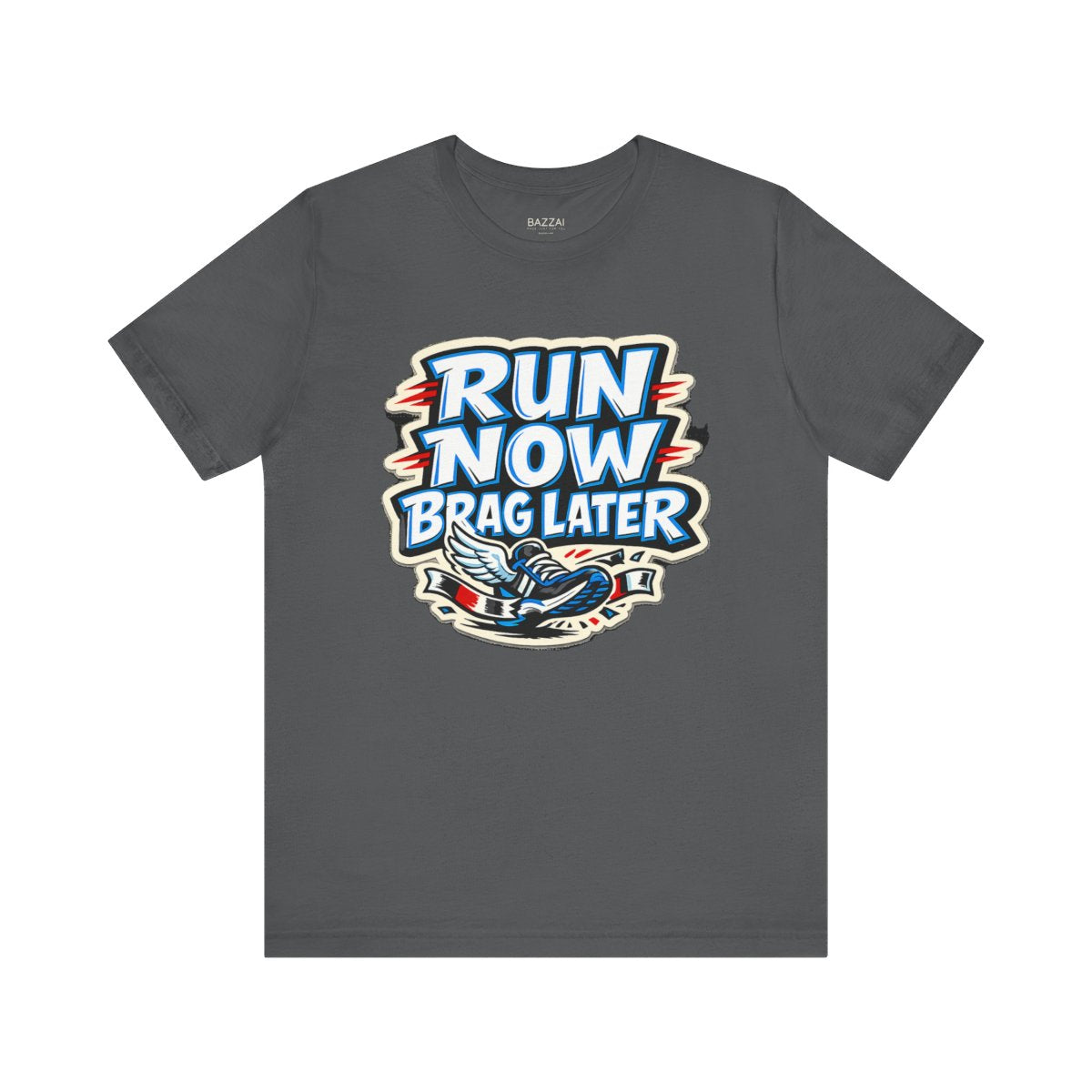 Runner Gift T-Shirt — Run Now Brag Later — running t-shirt design by Reggie