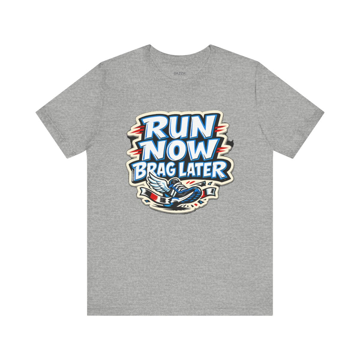 Runner Gift T-Shirt — Run Now Brag Later — running t-shirt design by Reggie