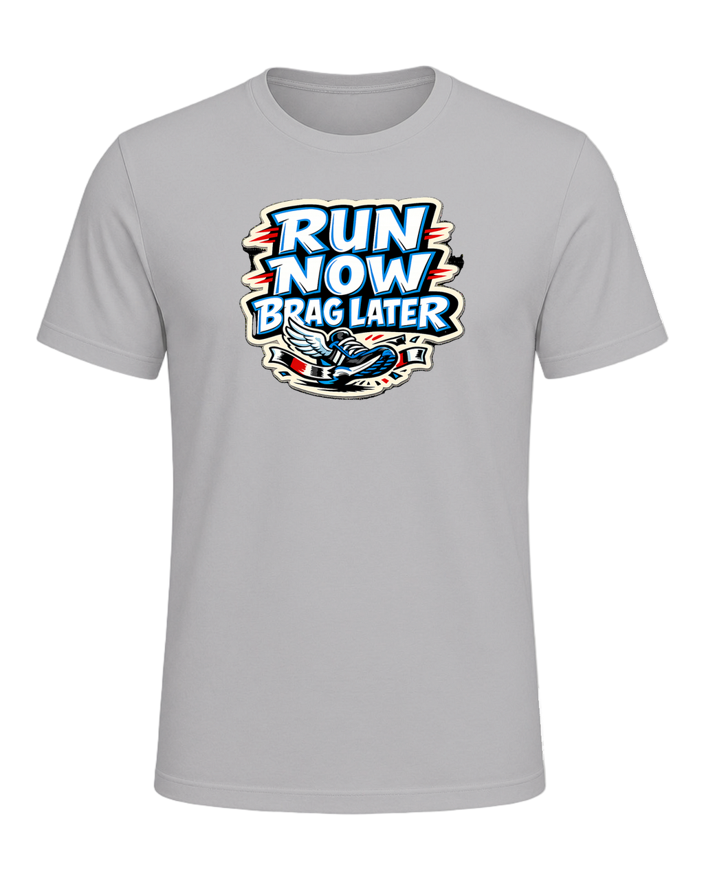 Run Now Brag Later Tee — Athletic Heather