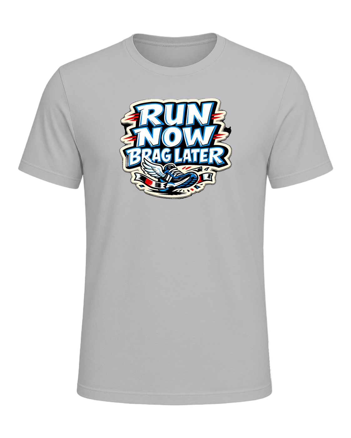 Run Now Brag Later Tee — Athletic Heather