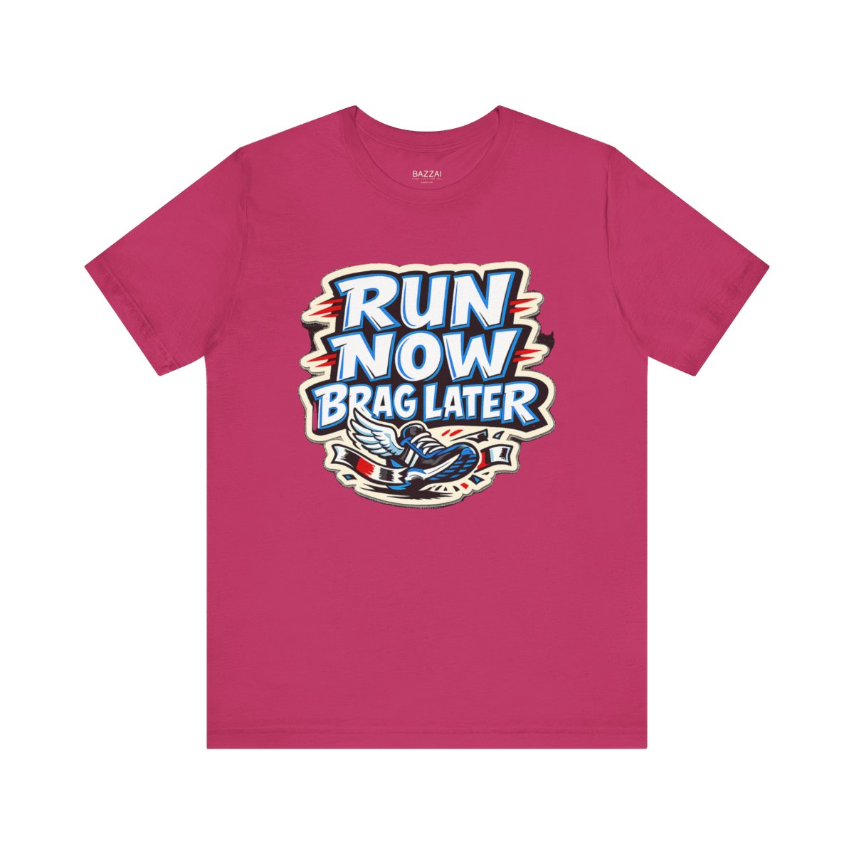 Runner Gift T-Shirt — Run Now Brag Later — running t-shirt design by Reggie