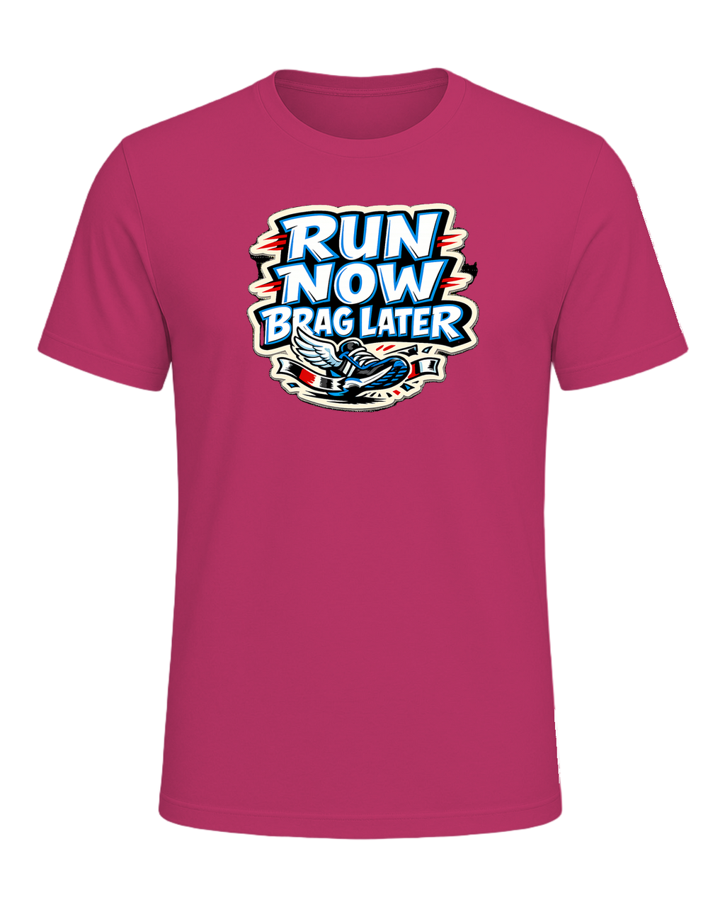 Run Now Brag Later Tee — Berry