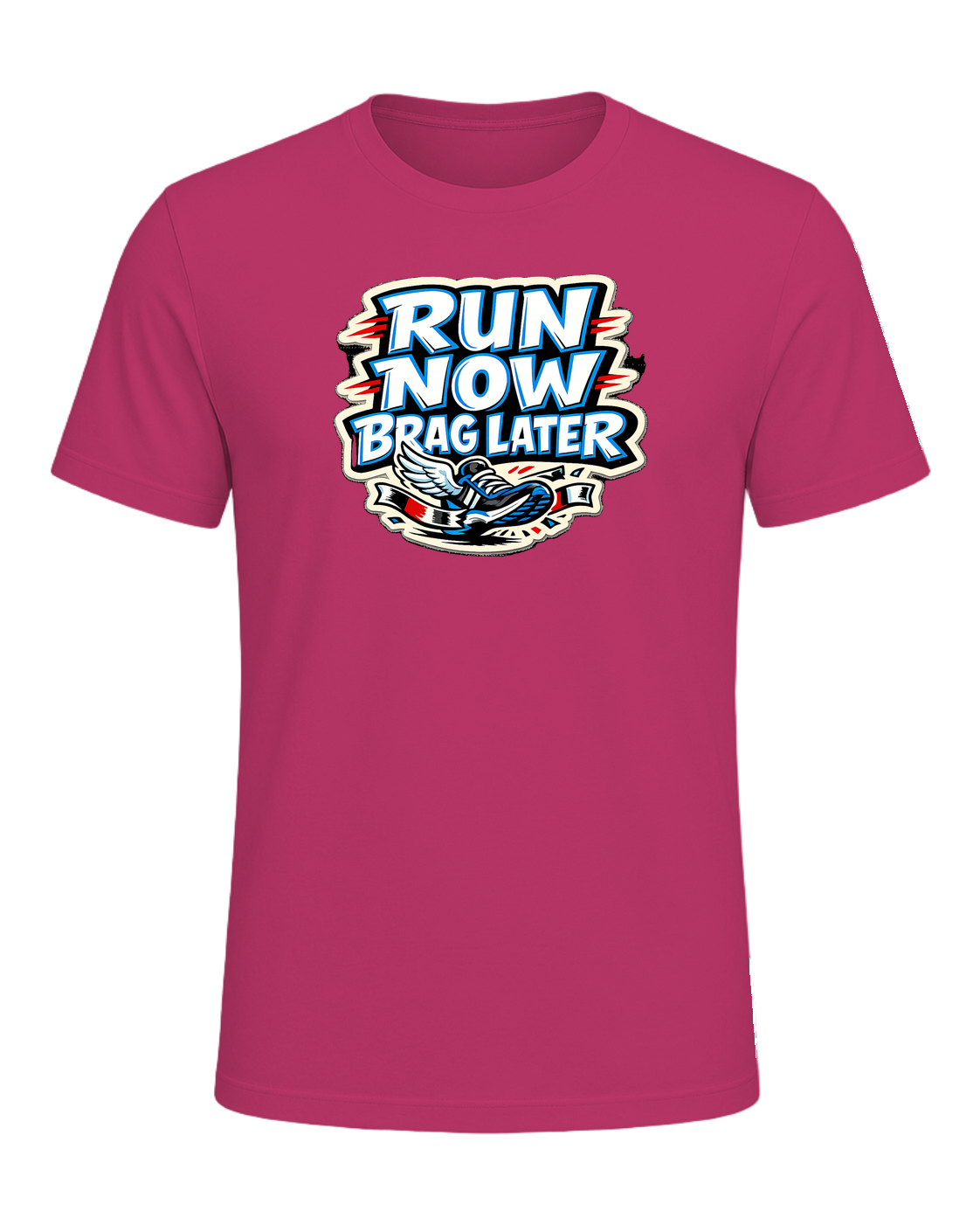 Run Now Brag Later Tee — Berry