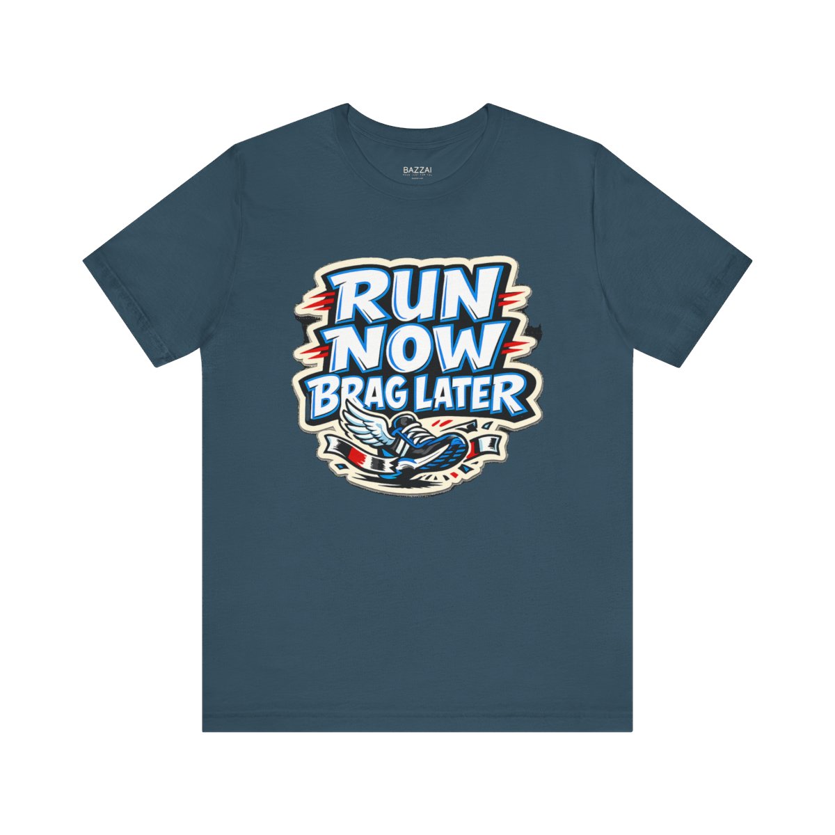Runner Gift T-Shirt — Run Now Brag Later — running t-shirt design by Reggie