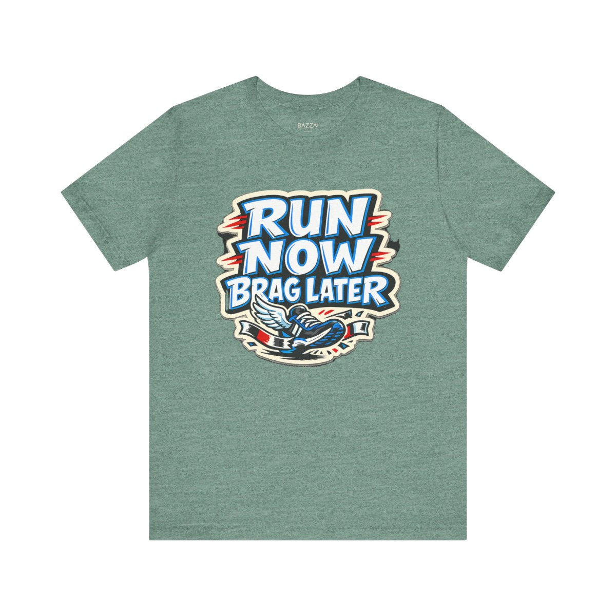 Runner Gift T-Shirt — Run Now Brag Later — running t-shirt design by Reggie