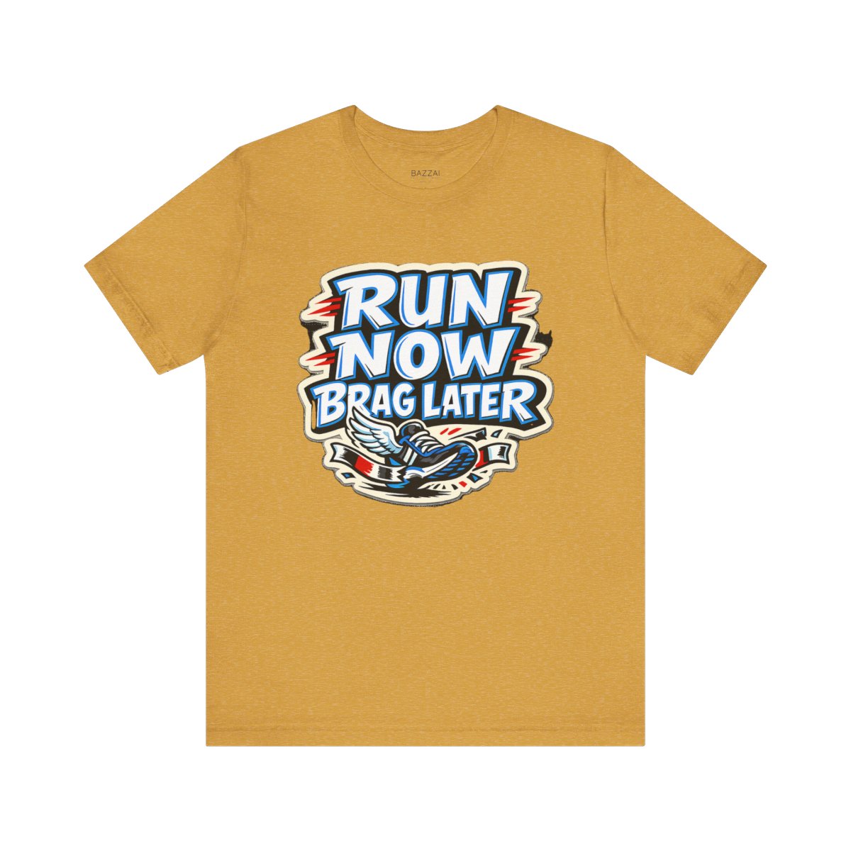 Runner Gift T-Shirt — Run Now Brag Later — running t-shirt design by Reggie
