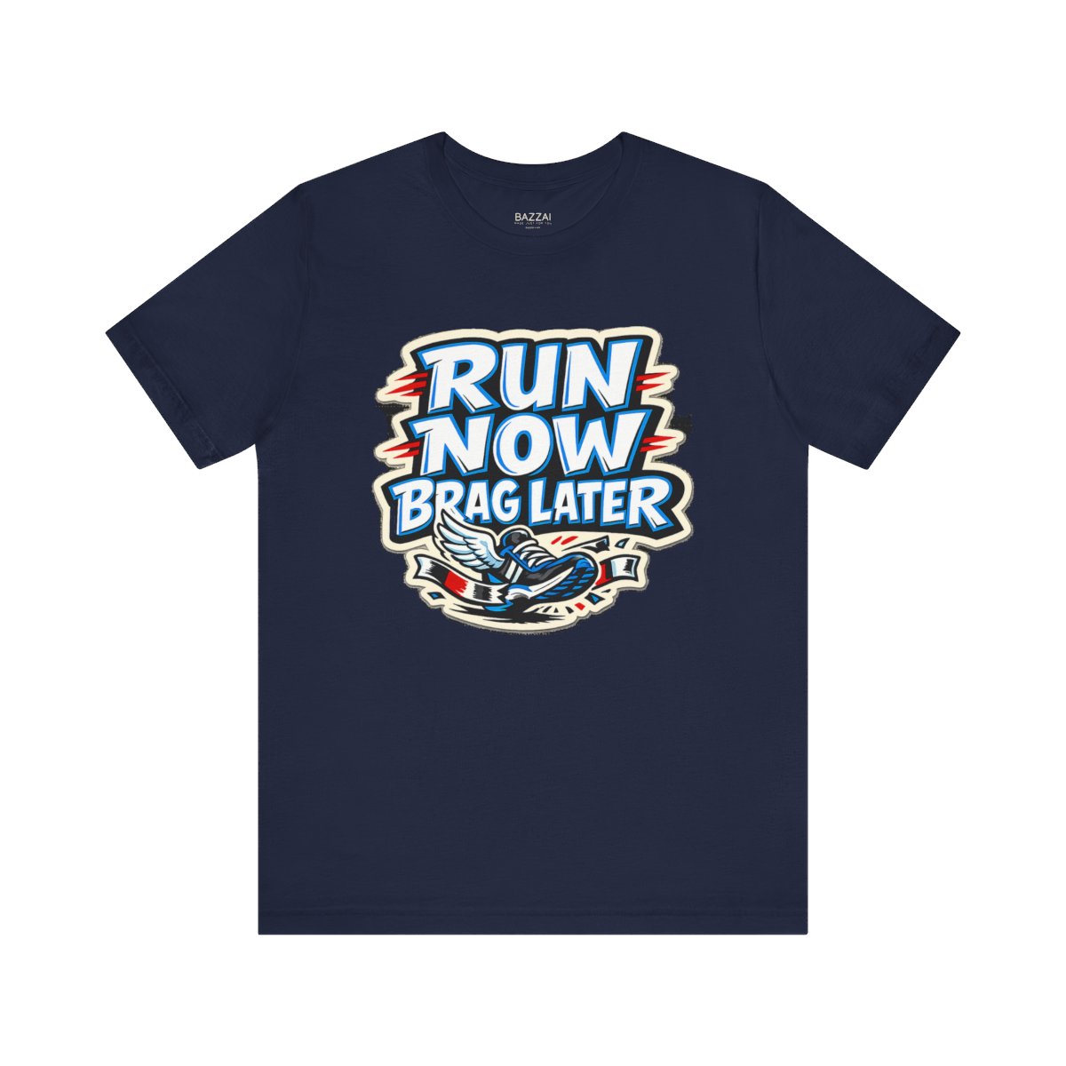 Runner Gift T-Shirt — Run Now Brag Later — running t-shirt design by Reggie
