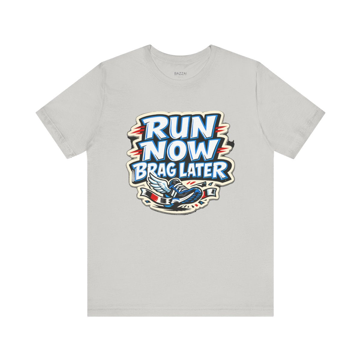 Runner Gift T-Shirt — Run Now Brag Later — running t-shirt design by Reggie
