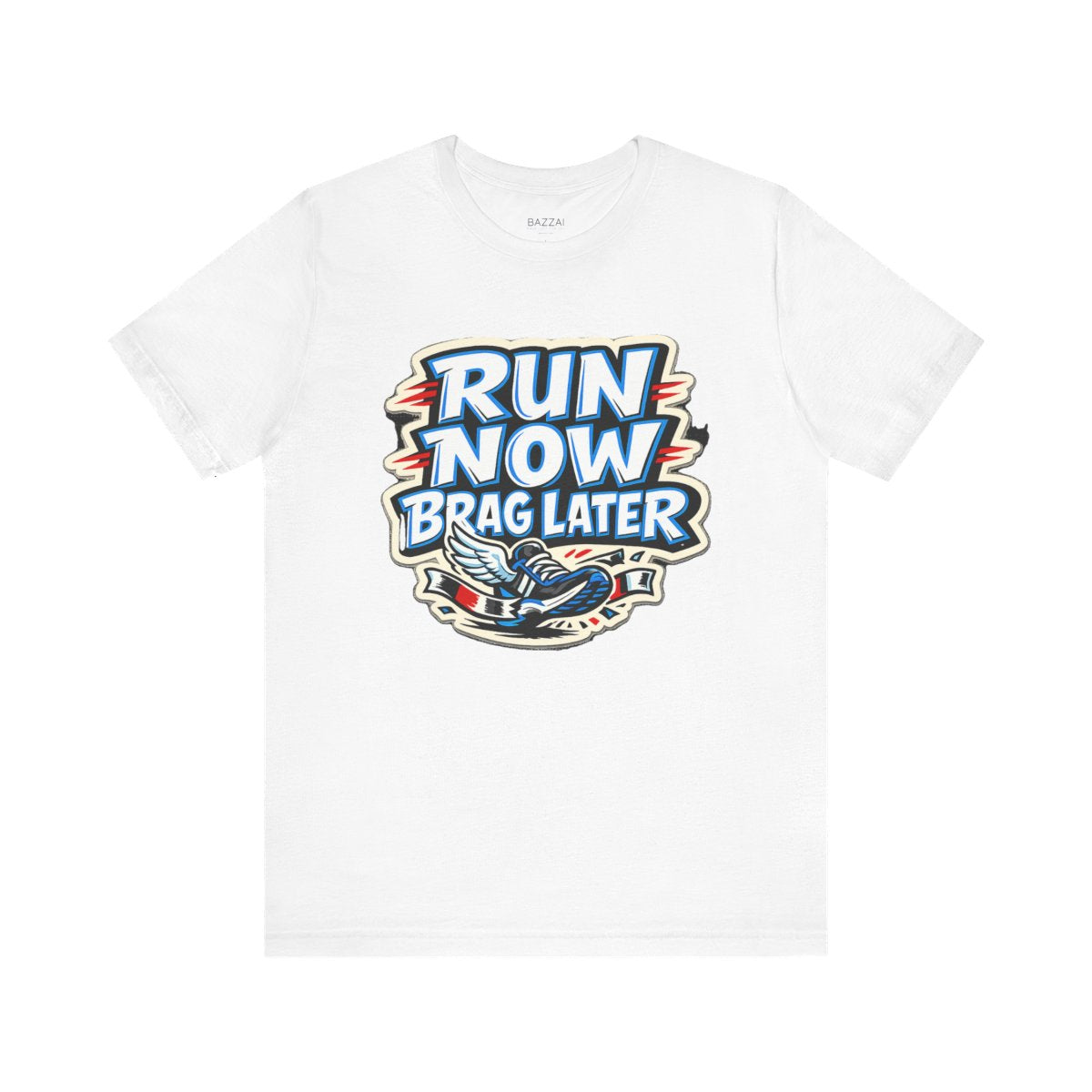 Runner Gift T-Shirt — Run Now Brag Later — running t-shirt design by Reggie