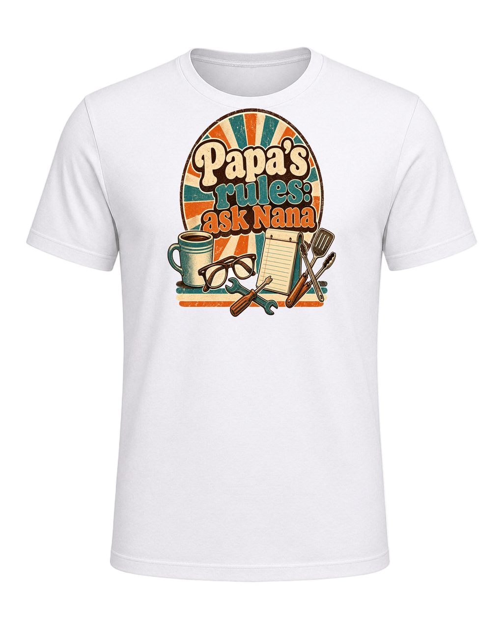 Papa's rules: ask Nana — White