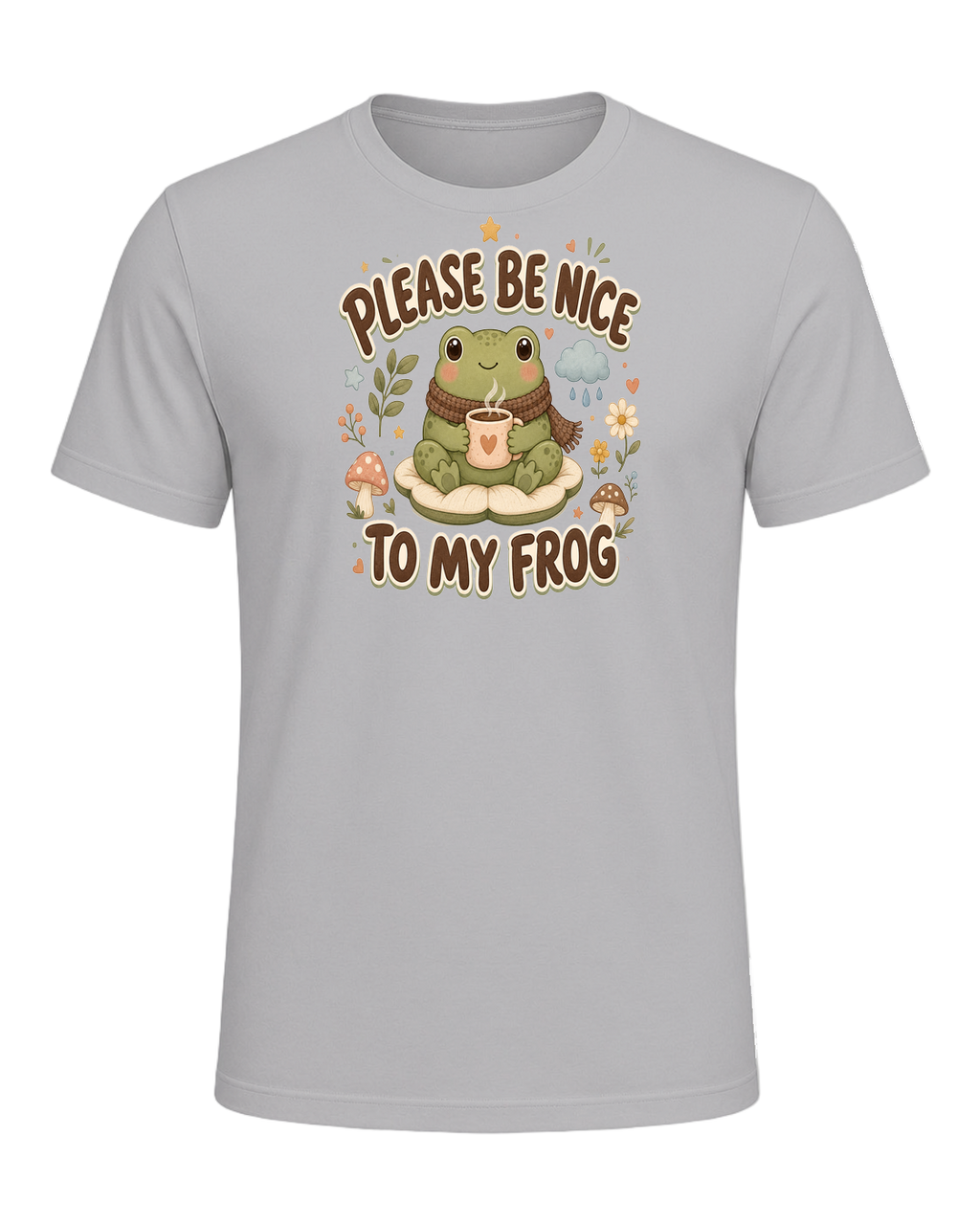 PLEASE BE NICE TO MY FROG — Athletic Heather