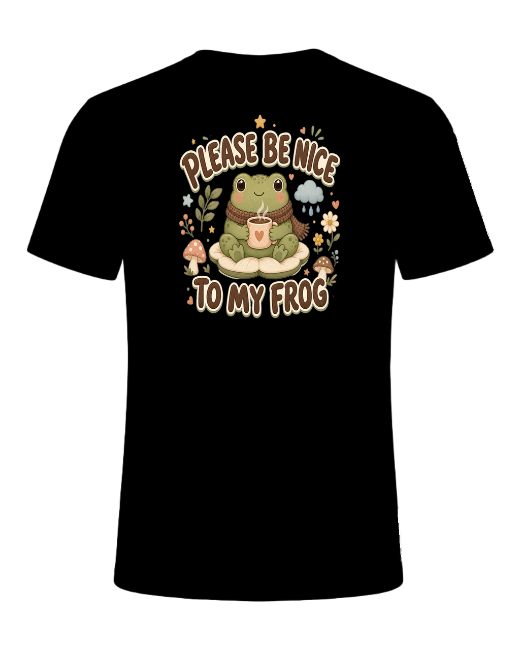 PLEASE BE NICE TO MY FROG — Black