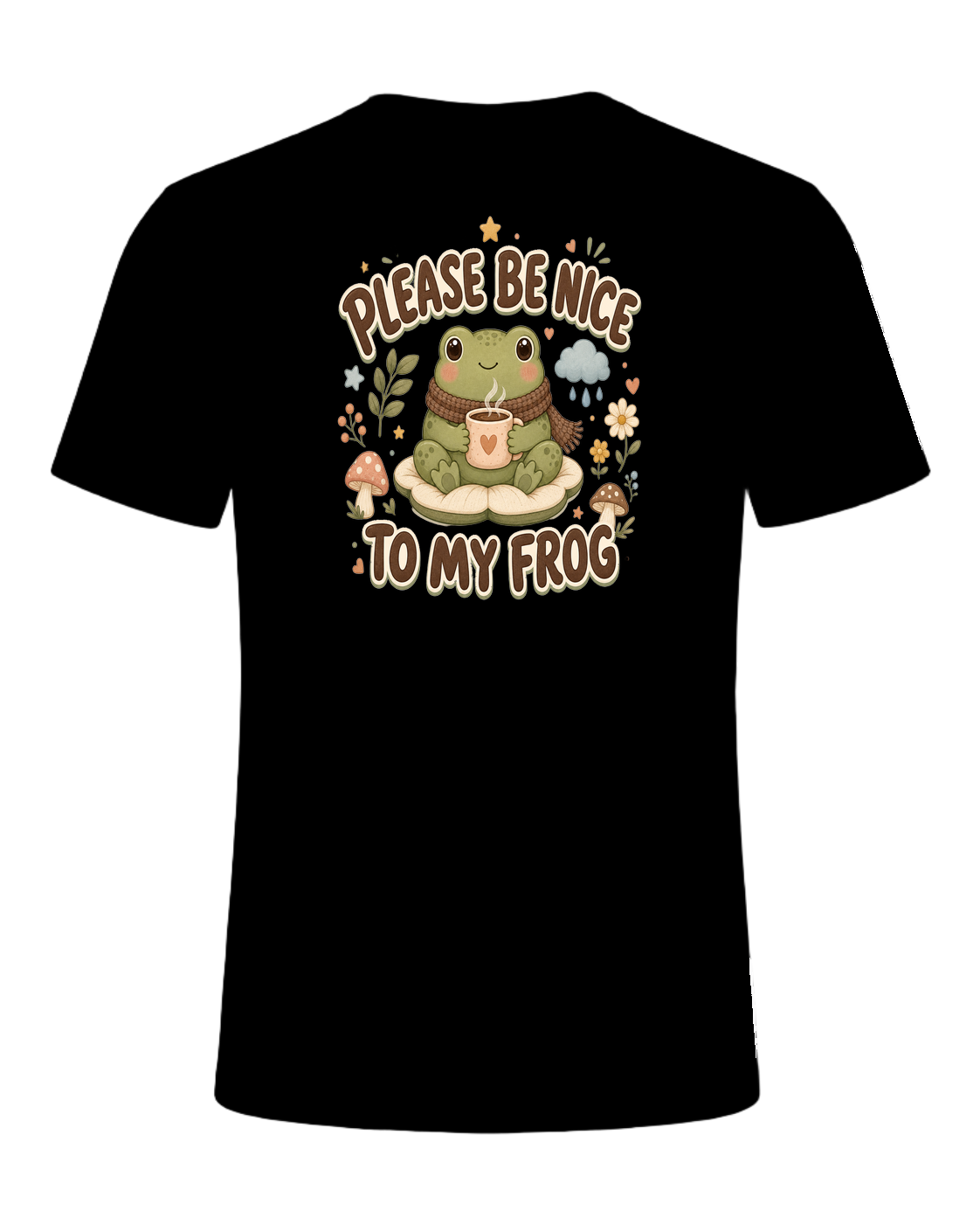 PLEASE BE NICE TO MY FROG — Black
