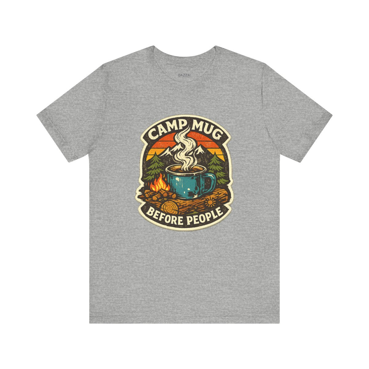 Camping Coffee T-Shirt — Camp Mug Before People — coffees t-shirt design by Sol