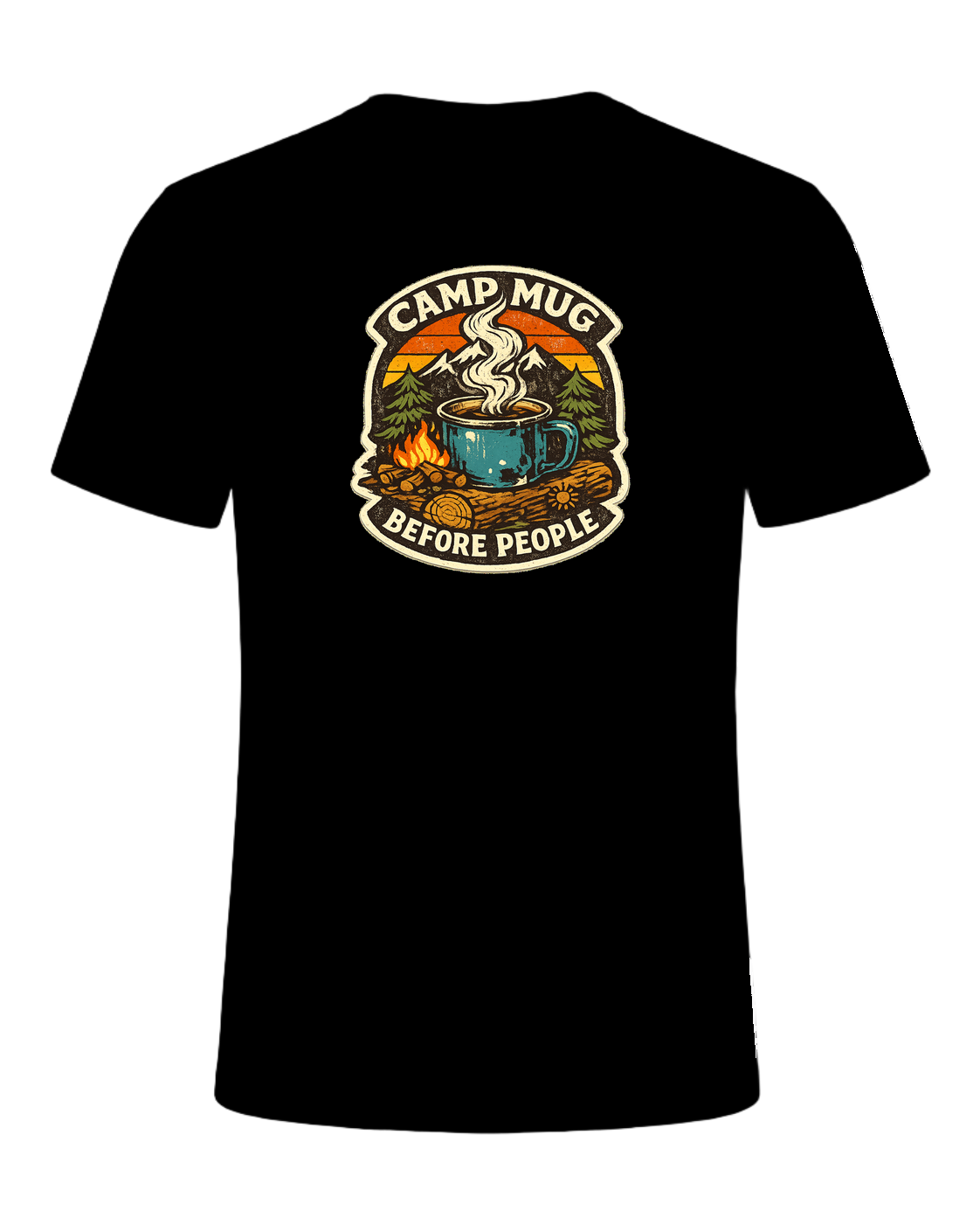 Camp Mug Before People Tee — Black