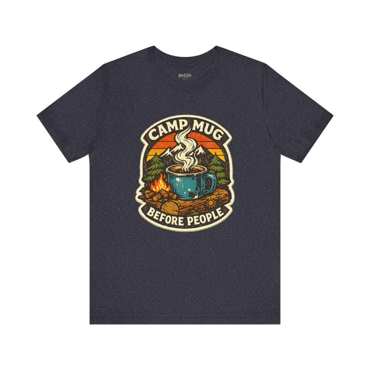 Camping Coffee T-Shirt — Camp Mug Before People — coffees t-shirt design by Sol