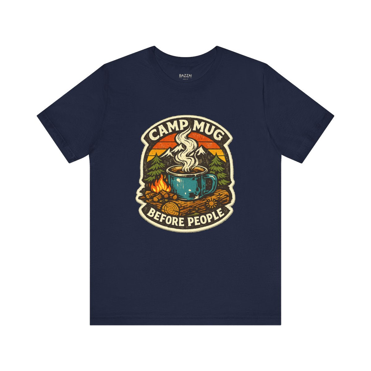 Camping Coffee T-Shirt — Camp Mug Before People — coffees t-shirt design by Sol