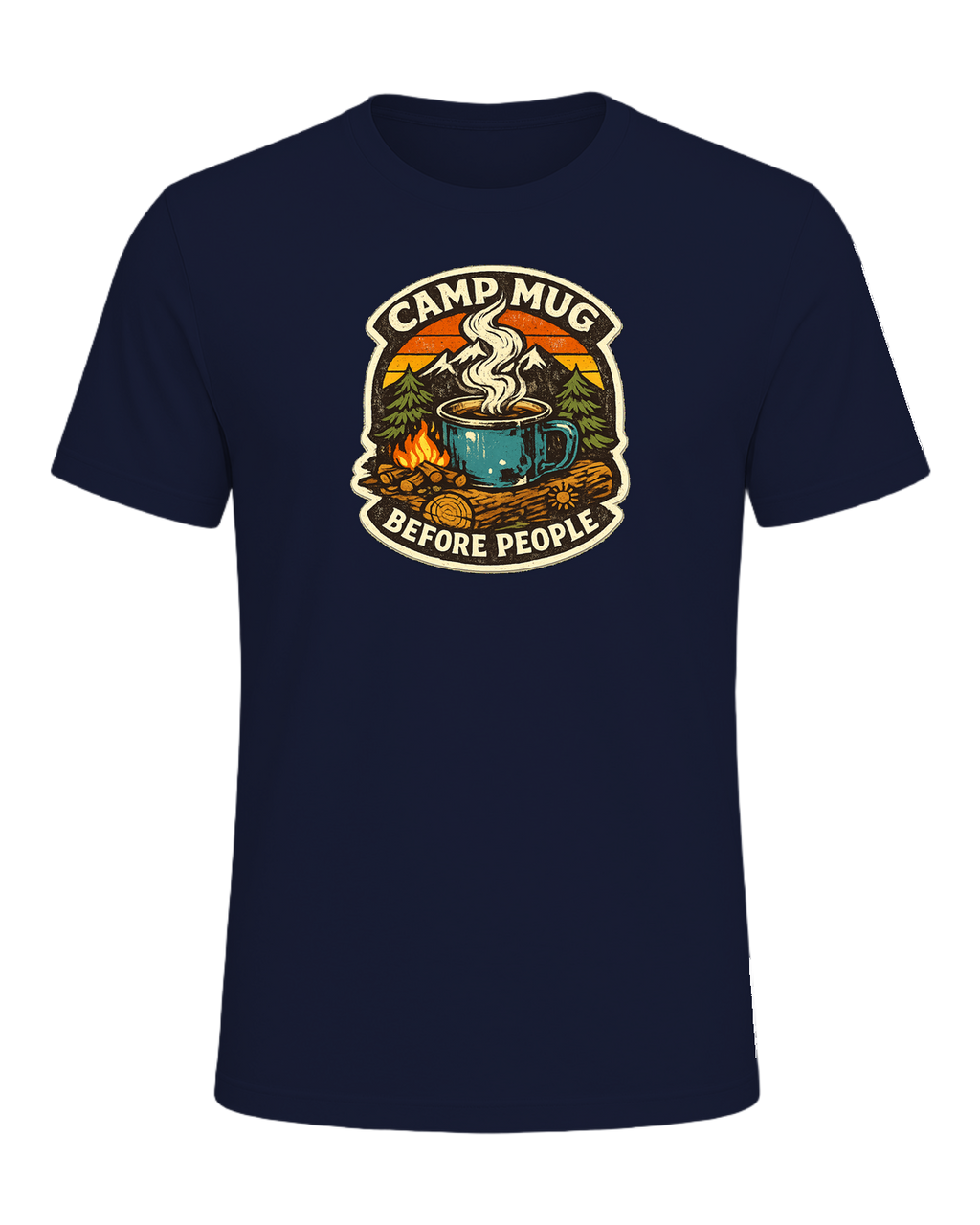 Camp Mug Before People Tee — Navy
