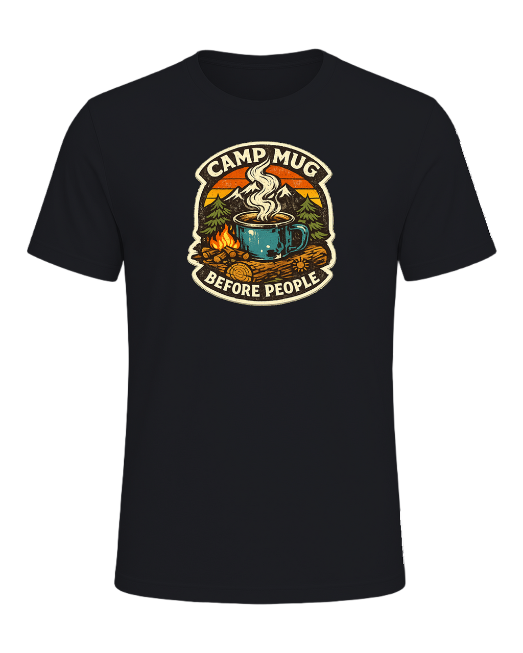 Camp Mug Before People Tee — Vintage Black
