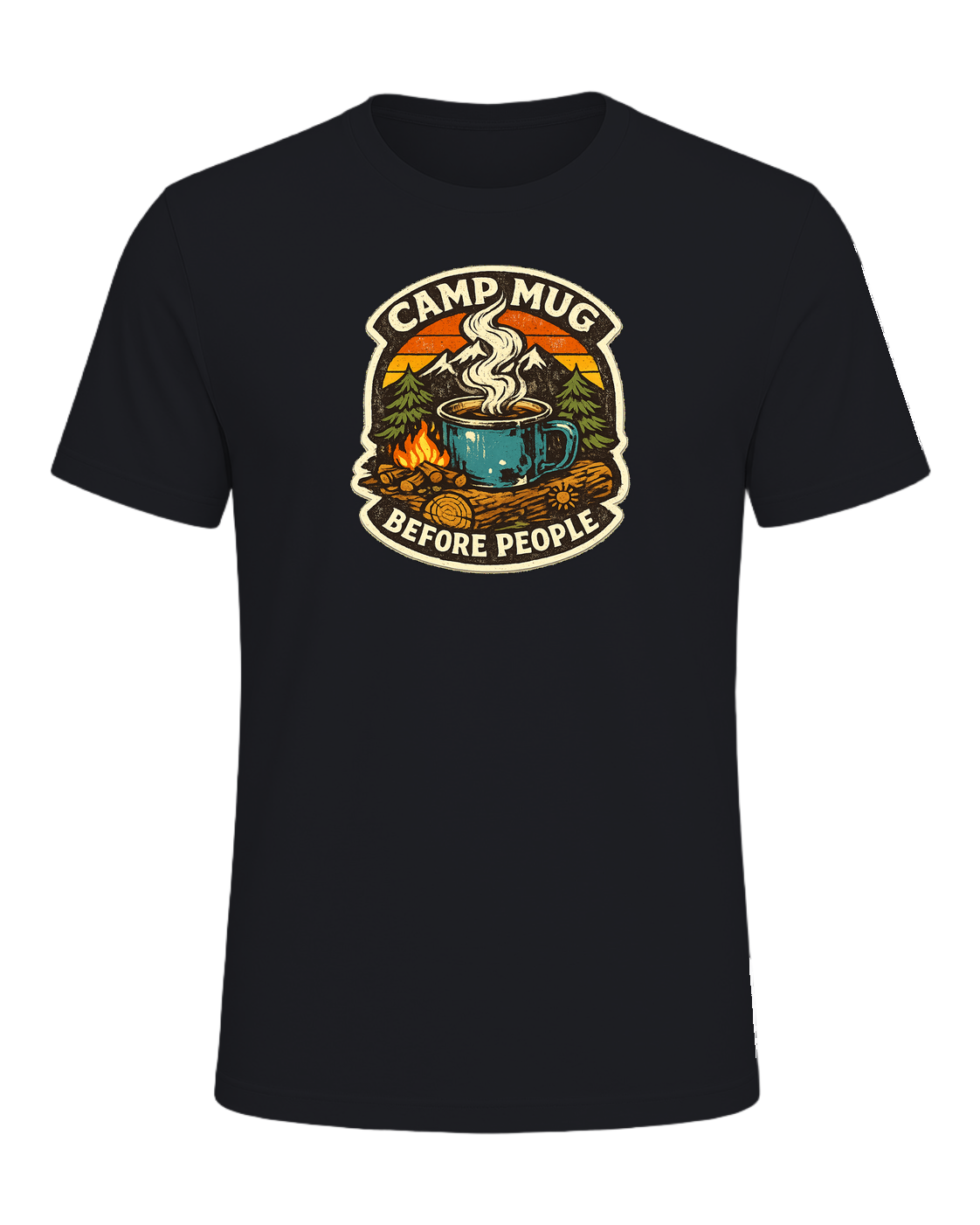 Camp Mug Before People Tee — Vintage Black