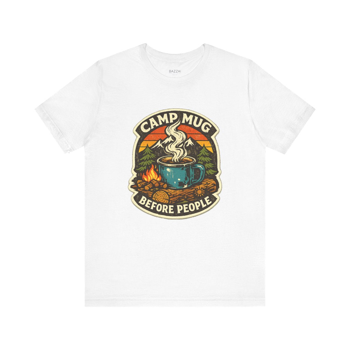Camping Coffee T-Shirt — Camp Mug Before People — coffees t-shirt design by Sol