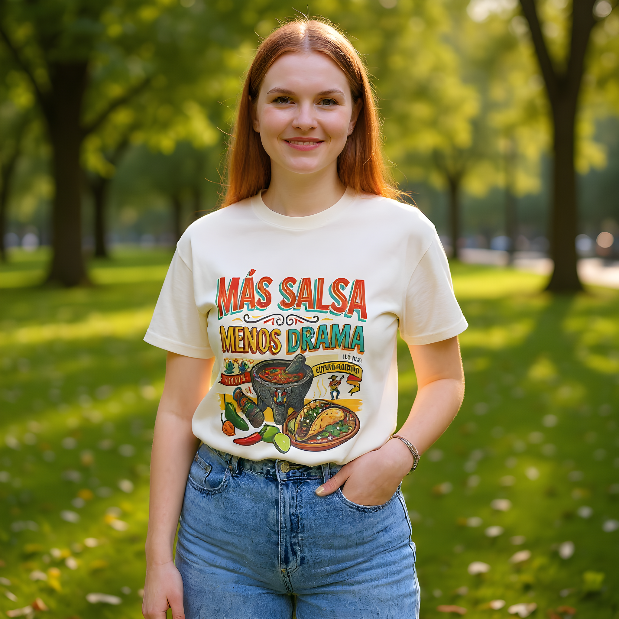 Salsa Lover T-Shirt — Más Salsa Menos Drama — t-shirt design