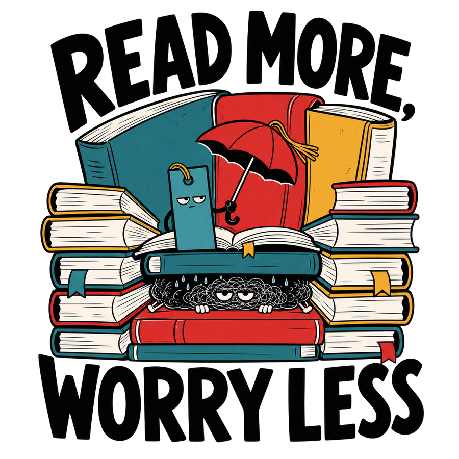 Reading Lover T-Shirt — Read More, Worry Less