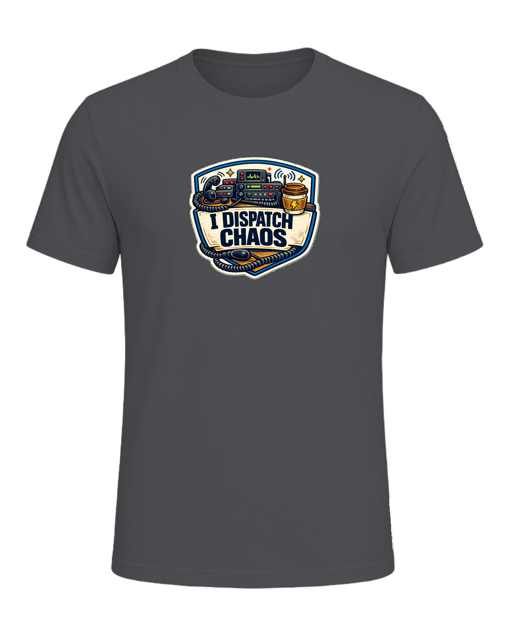 A funny emergency dispatcher tee for the calm voice behind every chaotic shift. — Asphalt