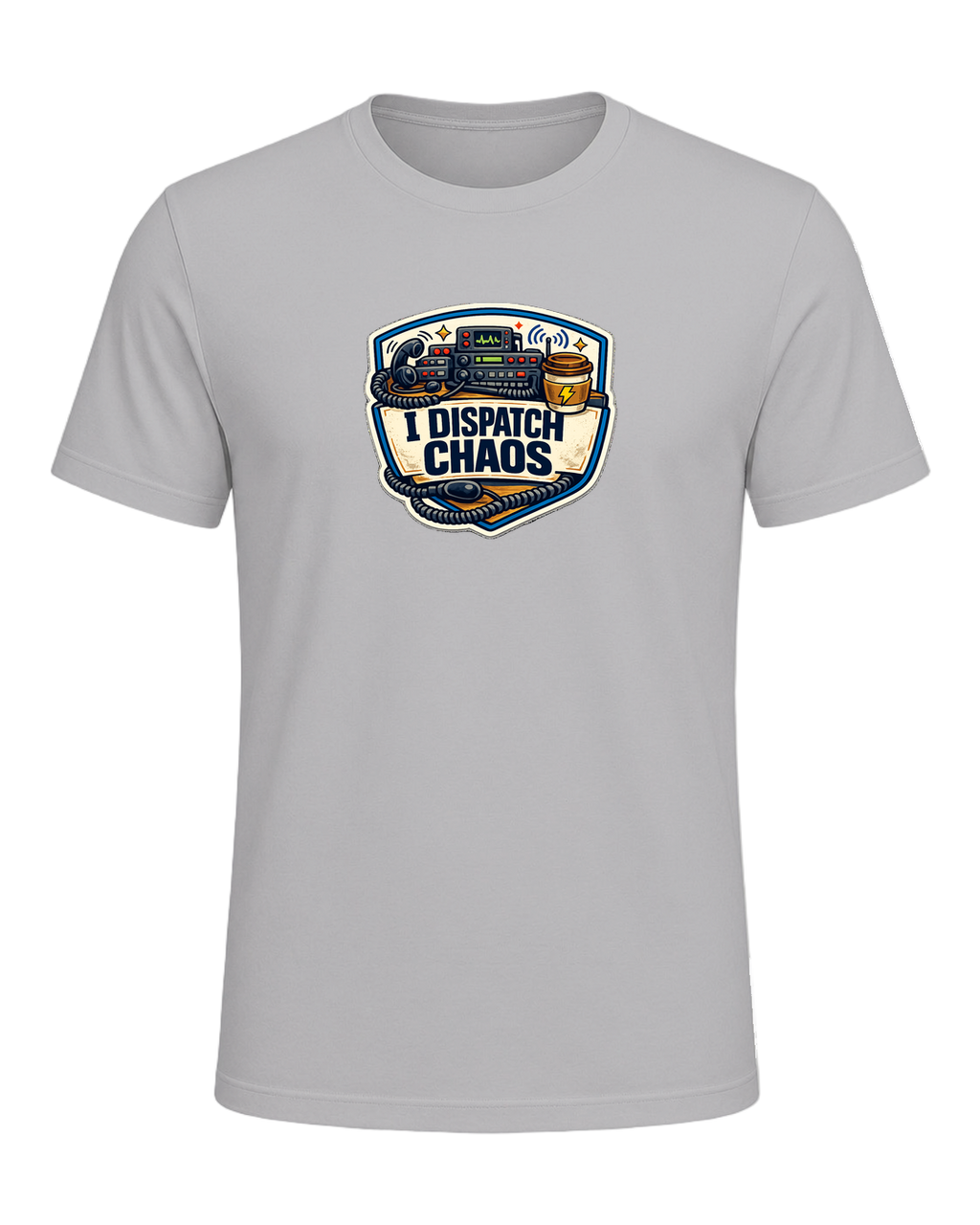 A funny emergency dispatcher tee for the calm voice behind every chaotic shift. — Athletic Heather