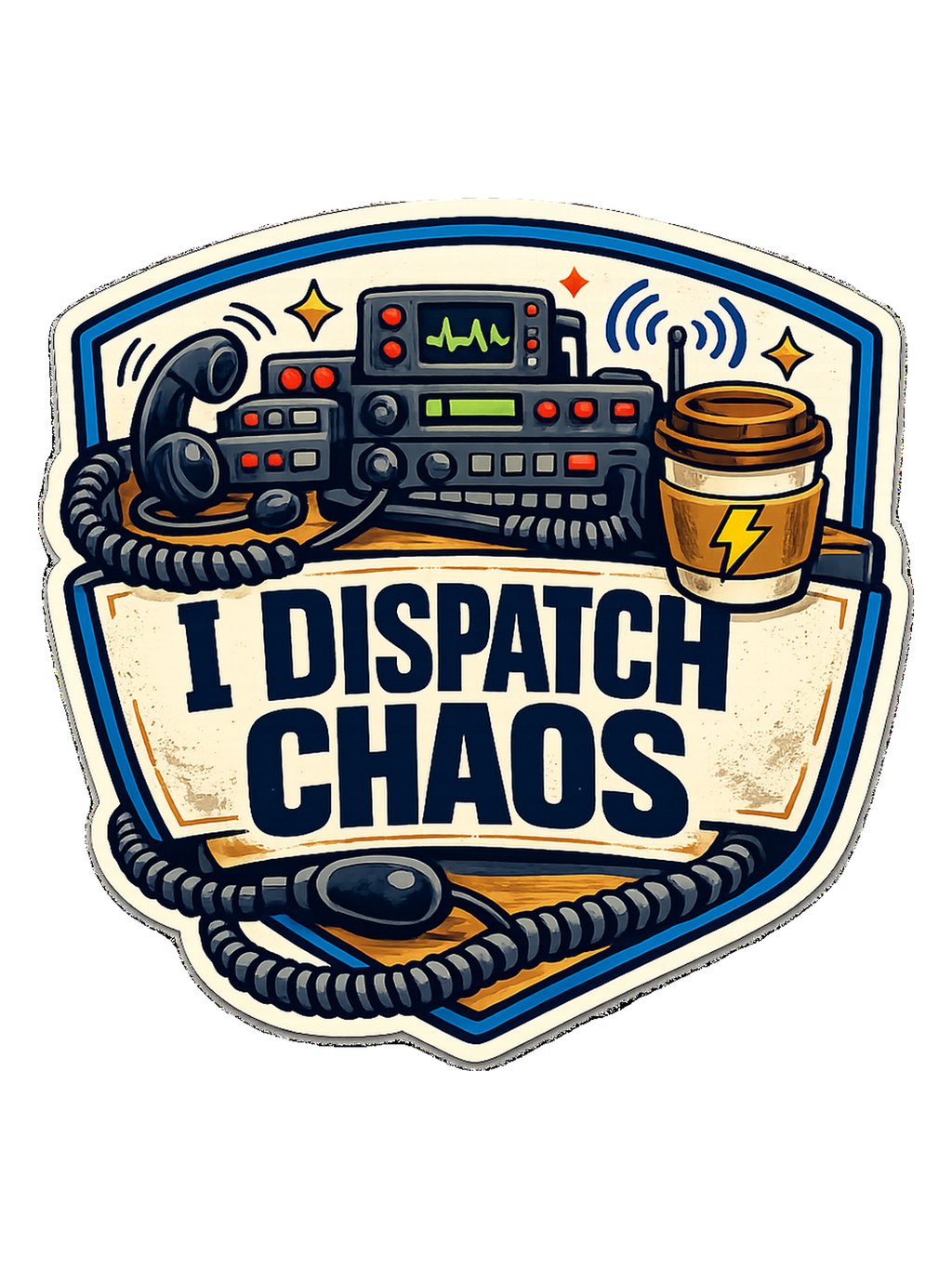 A funny emergency dispatcher tee for the calm voice behind every chaotic shift.