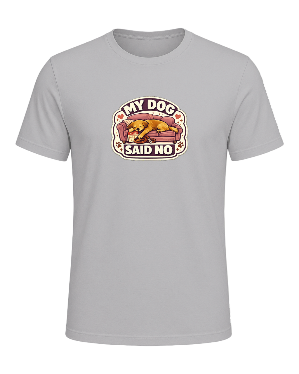 A cozy funny dog mom tee for anyone whose dog gets final say on the schedule. — Athletic Heather