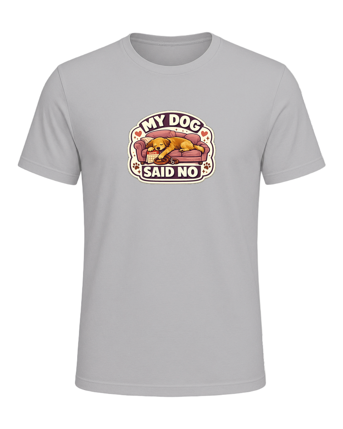 A cozy funny dog mom tee for anyone whose dog gets final say on the schedule. — Athletic Heather