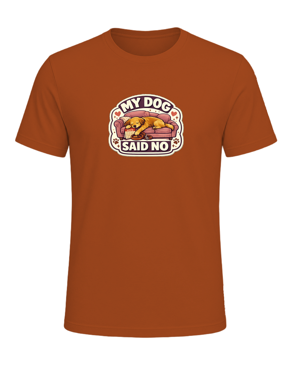 A cozy funny dog mom tee for anyone whose dog gets final say on the schedule. — Autumn