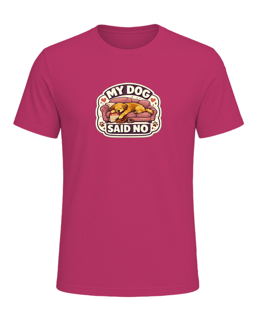 A cozy funny dog mom tee for anyone whose dog gets final say on the schedule. — Berry