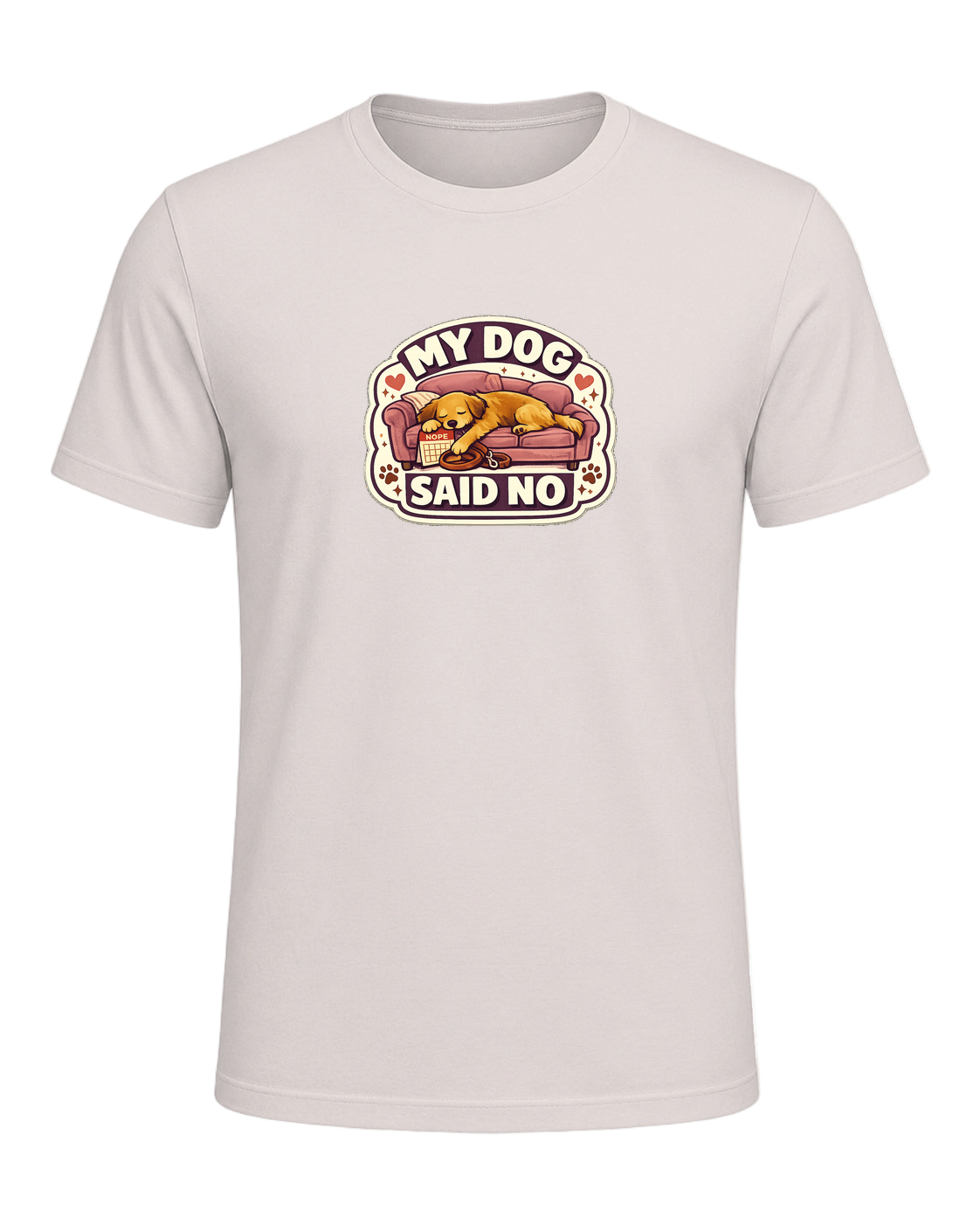 A cozy funny dog mom tee for anyone whose dog gets final say on the schedule. — Heather Dust