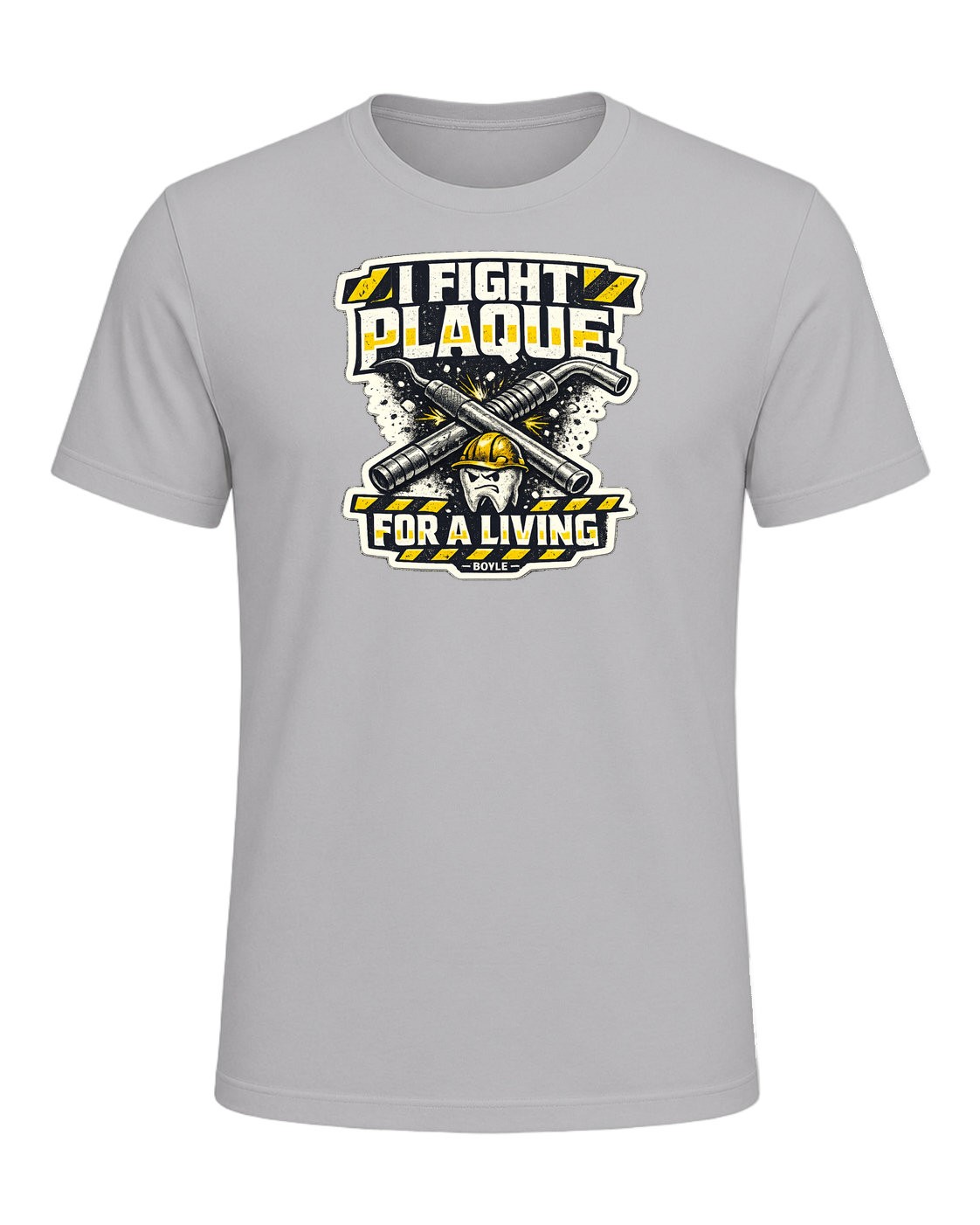 I Fight Plaque For A Living Tee — Athletic Heather