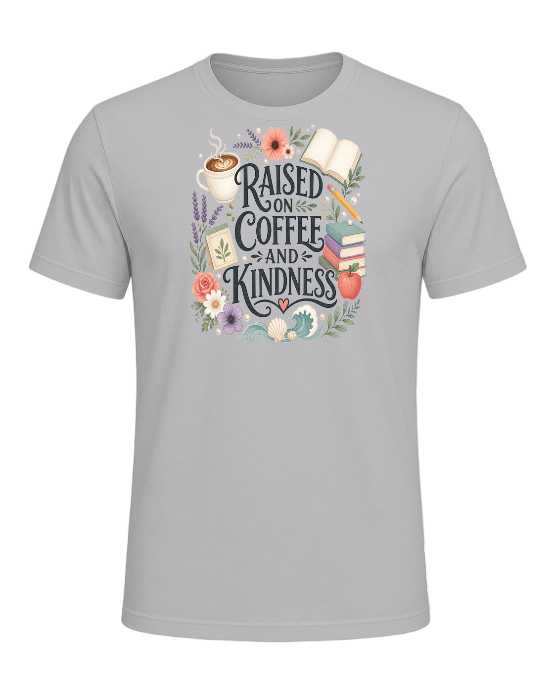 RAISED ON COFFEE AND KINDNESS — Athletic Heather