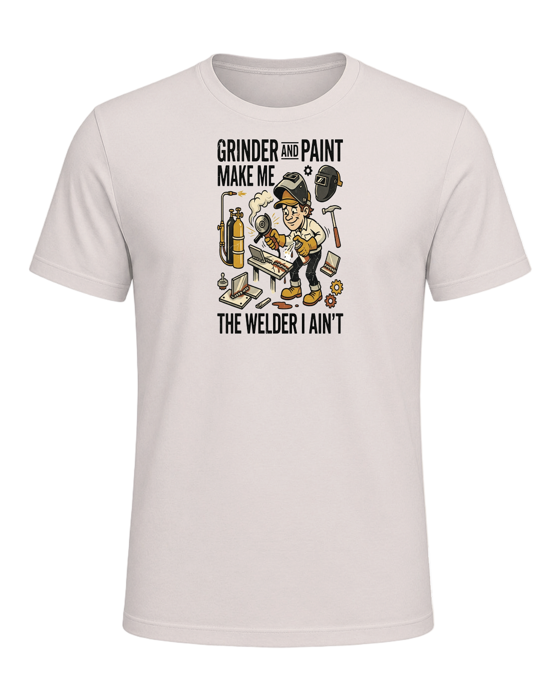 Grinder and paint make me the welder I ain't — Heather Dust