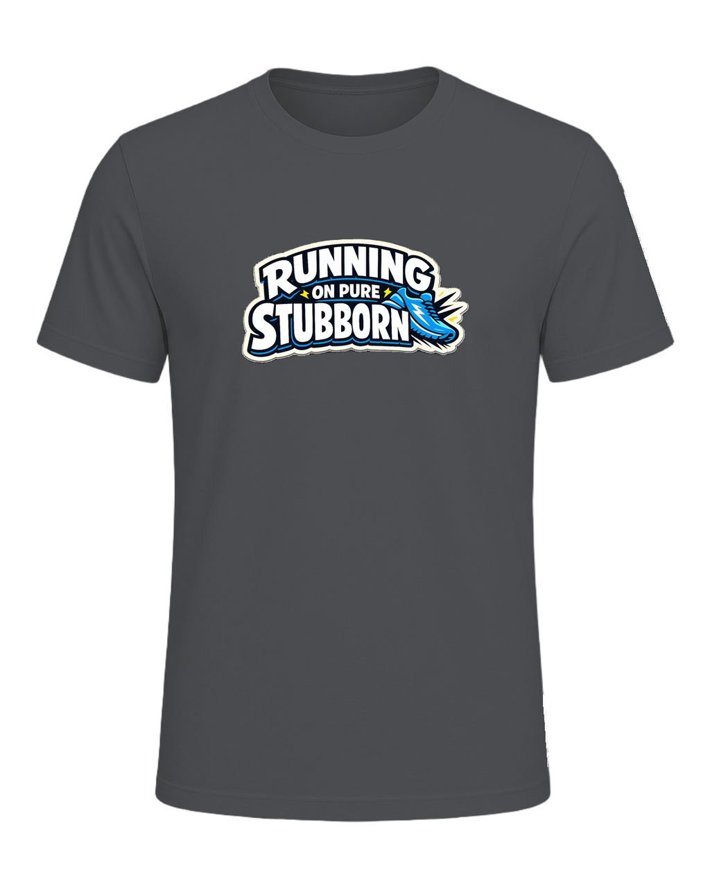 Running On Pure Stubborn Tee — Asphalt