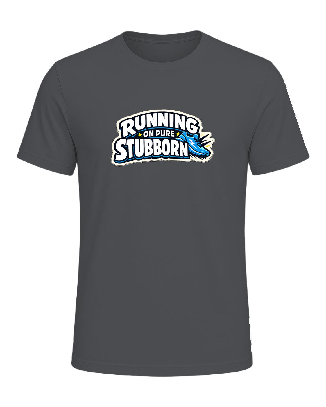 Running On Pure Stubborn Tee — Asphalt