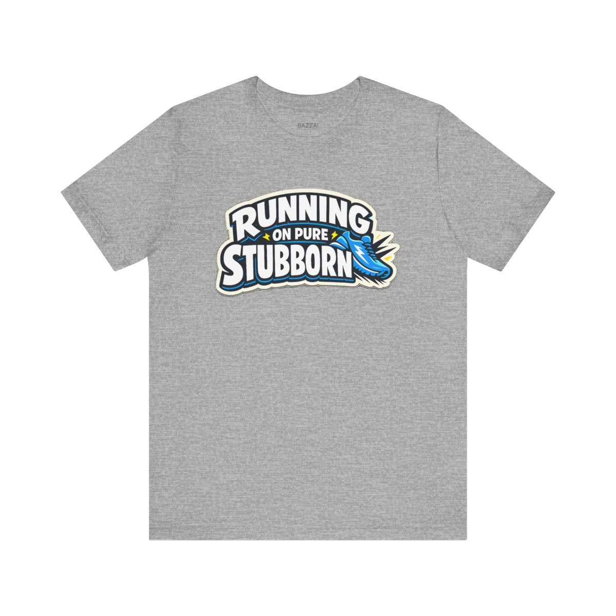 Marathon Runner T-Shirt — Running on Pure Stubborn — running t-shirt design by Reggie