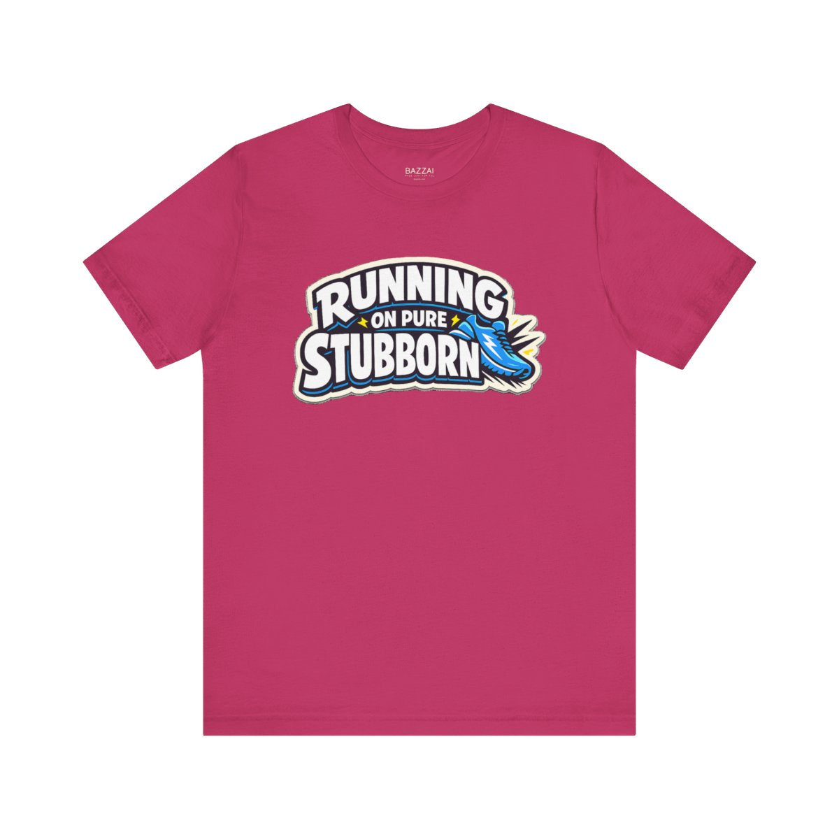 Marathon Runner T-Shirt — Running on Pure Stubborn — running t-shirt design by Reggie