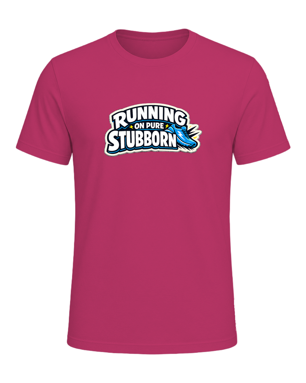Running On Pure Stubborn Tee — Berry