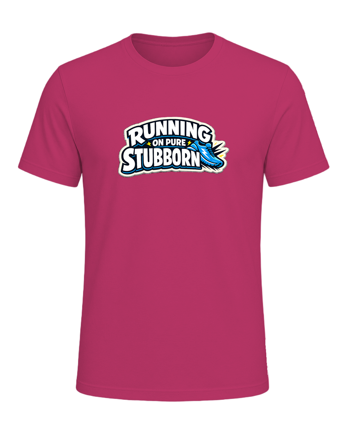 Running On Pure Stubborn Tee — Berry