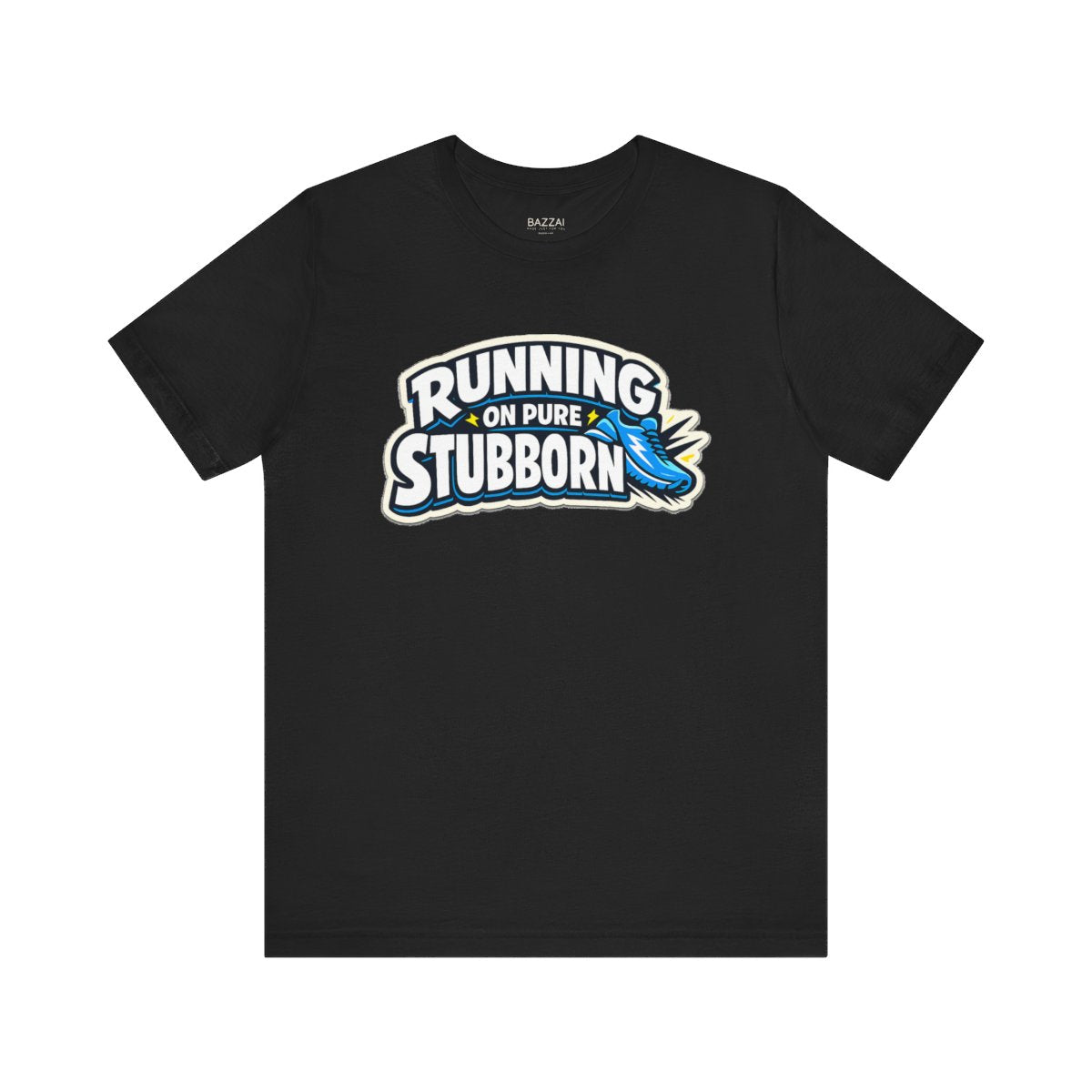 Marathon Runner T-Shirt — Running on Pure Stubborn — running t-shirt design by Reggie