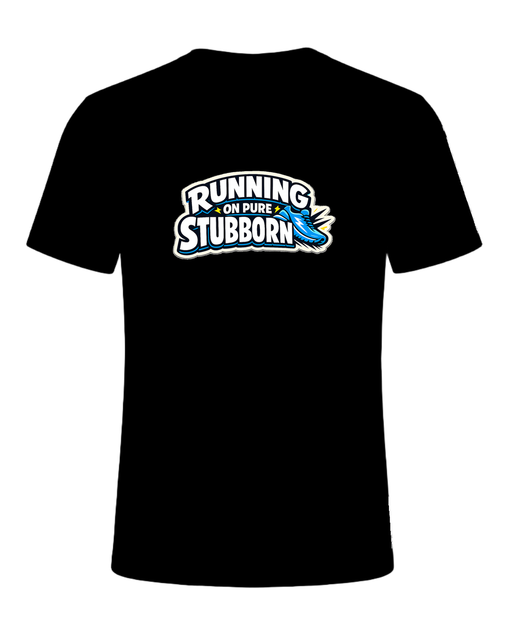 Running On Pure Stubborn Tee — Black